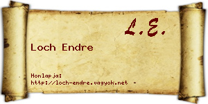 Loch Endre névjegykártya